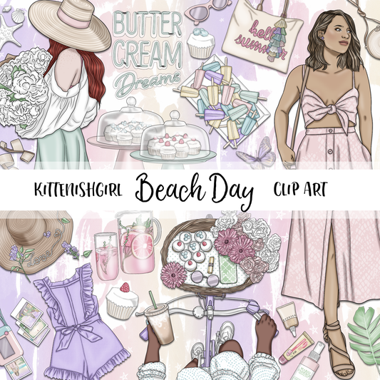 Beach Day // Clip Art