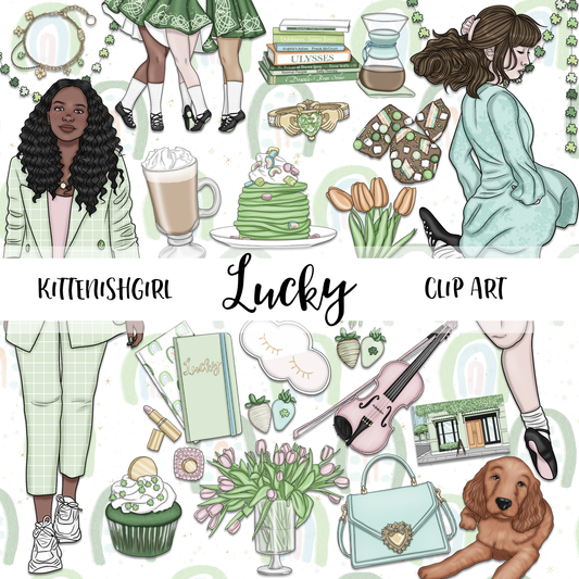 Lucky // Clip Art