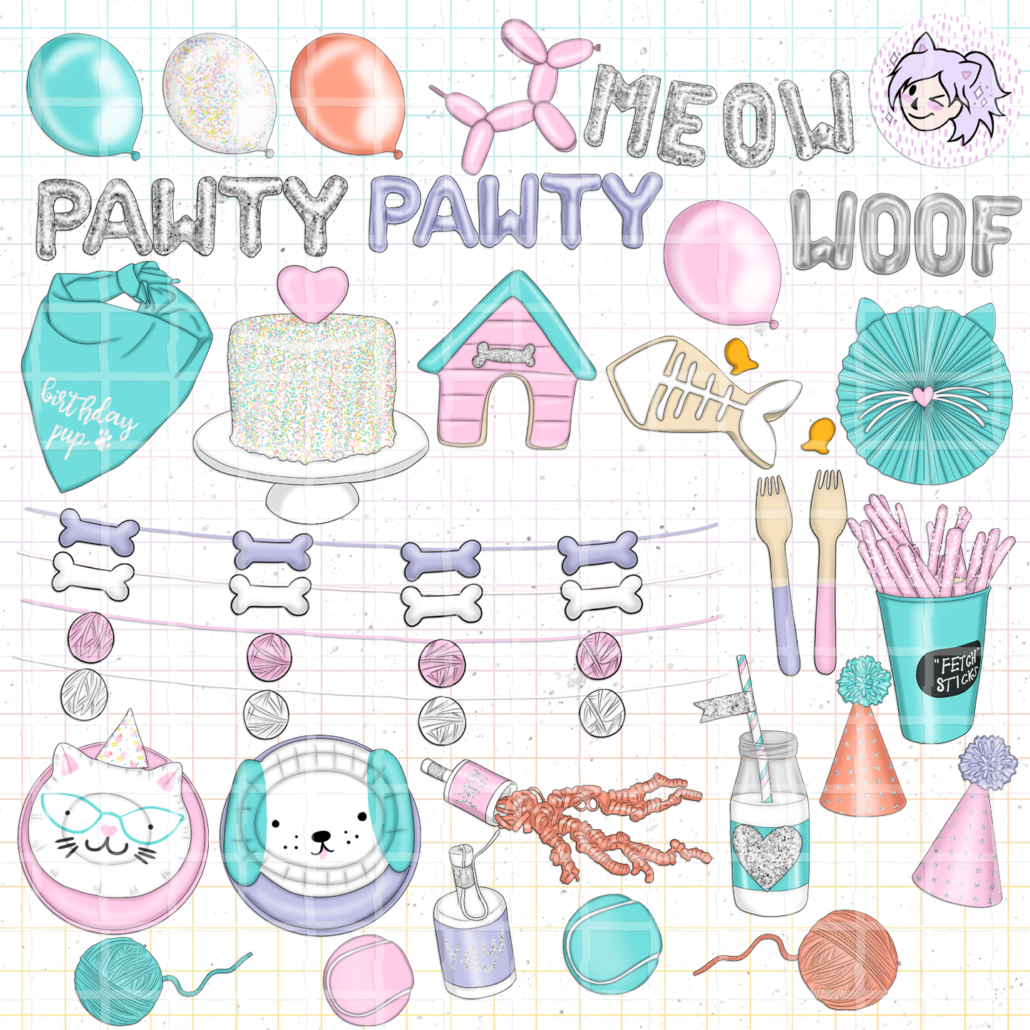 Pet Pawty // Clip Art