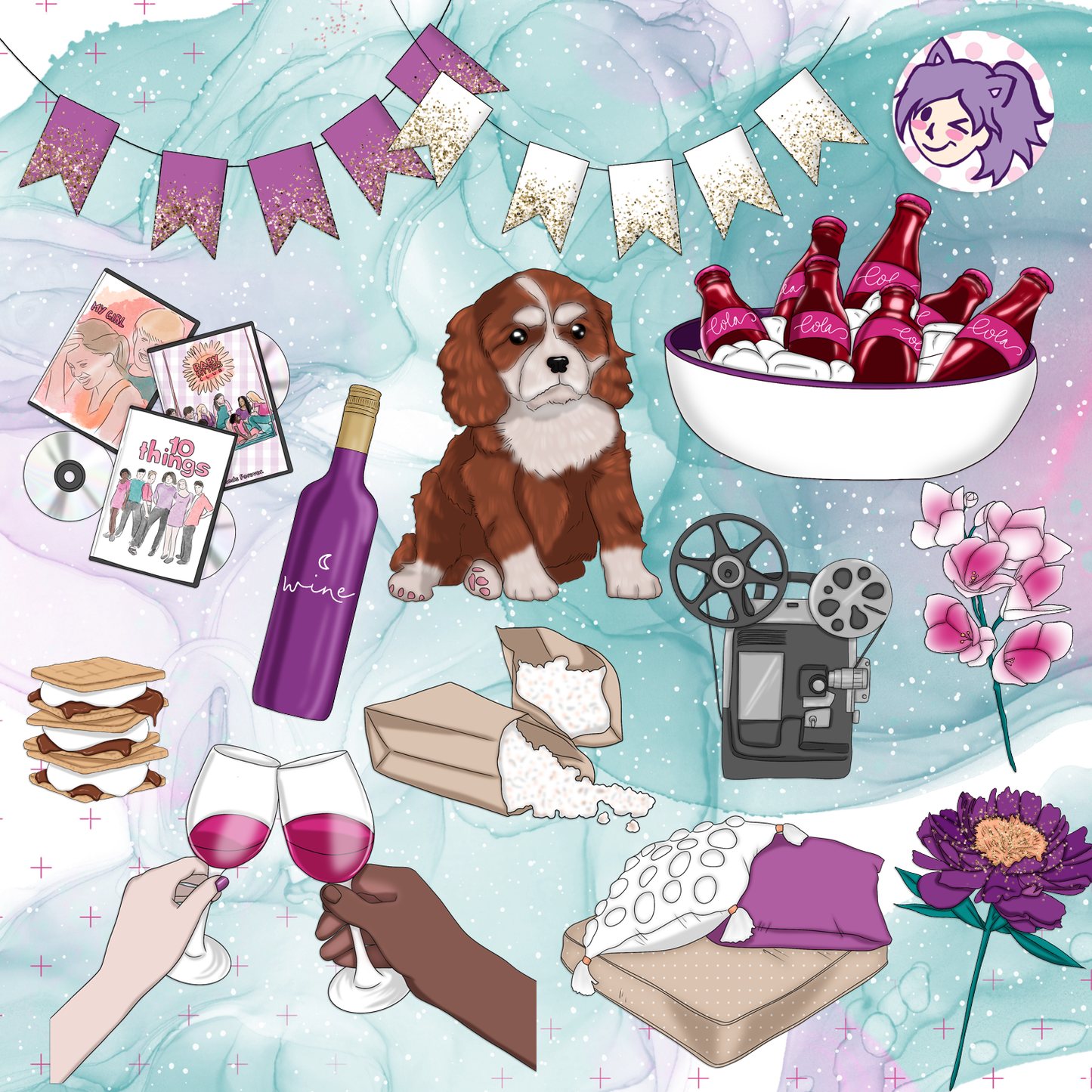 Movie Night // Clip Art