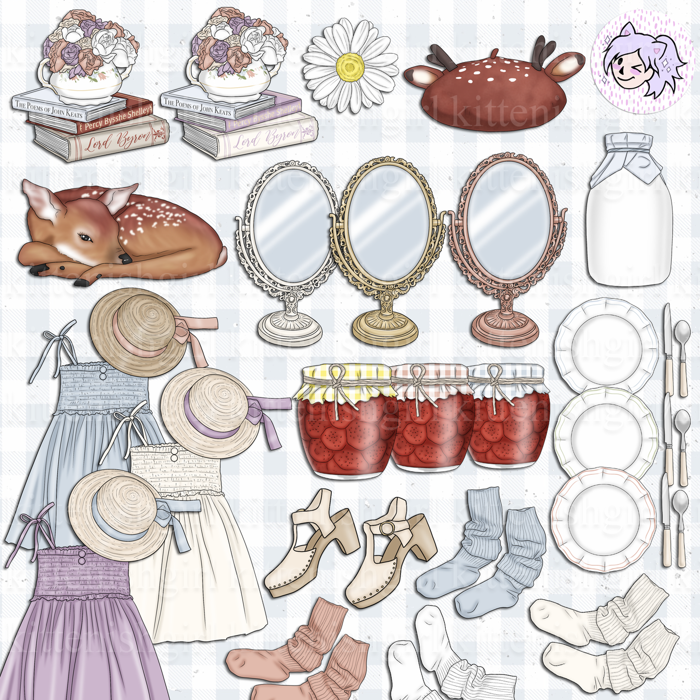 Romantic Verses // Clip Art