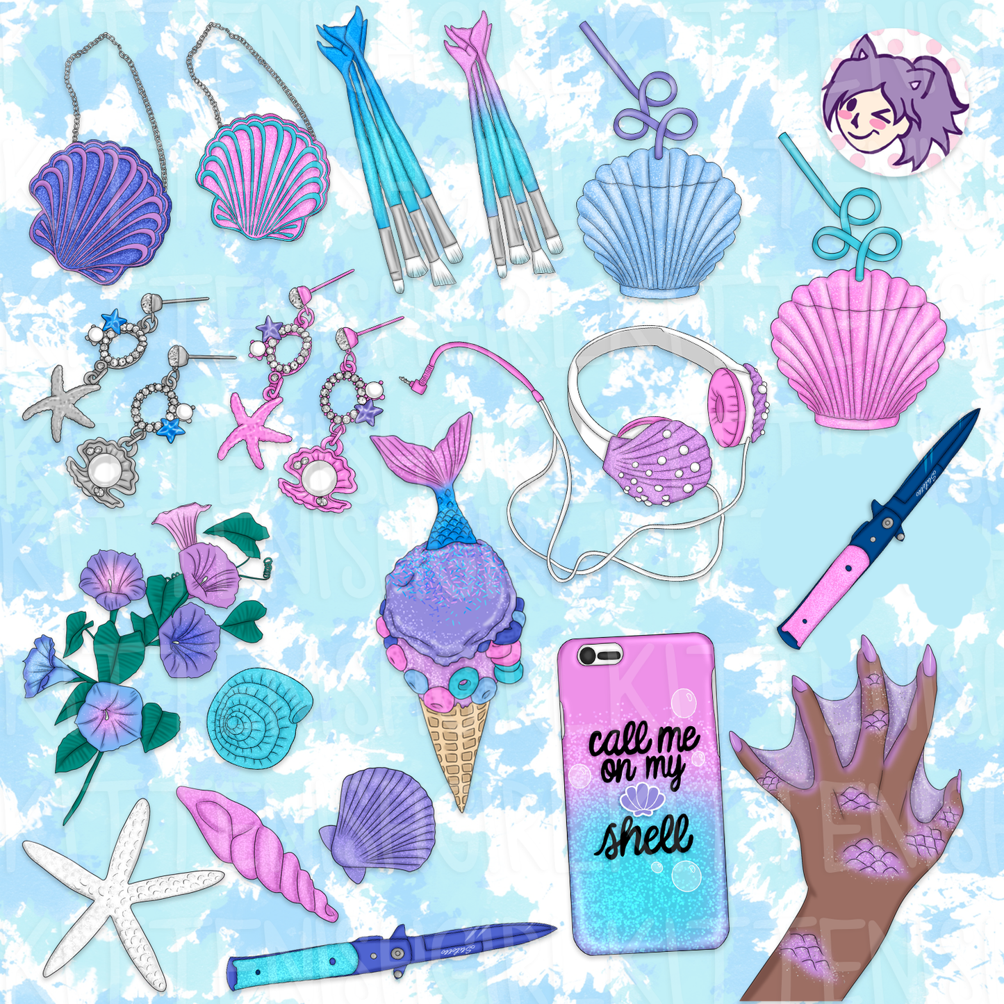 Beach Please // Clip Art