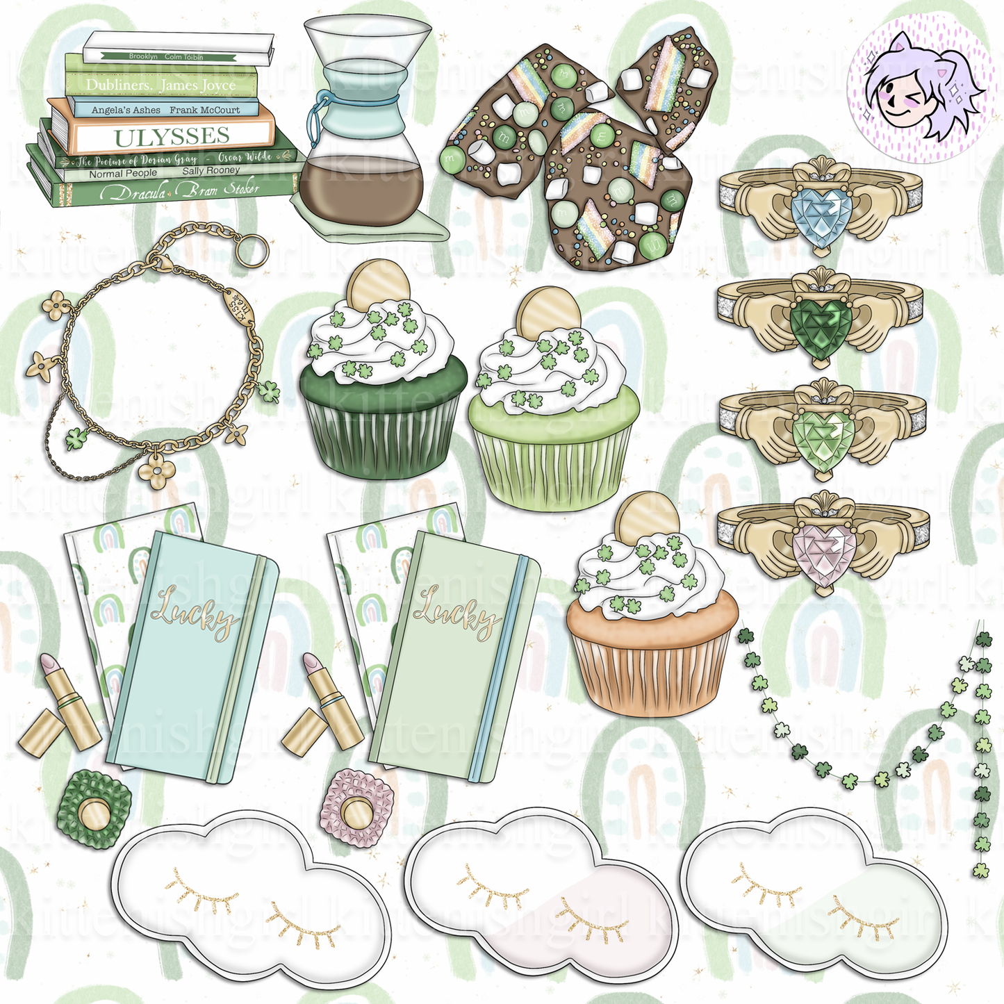 Lucky // Clip Art