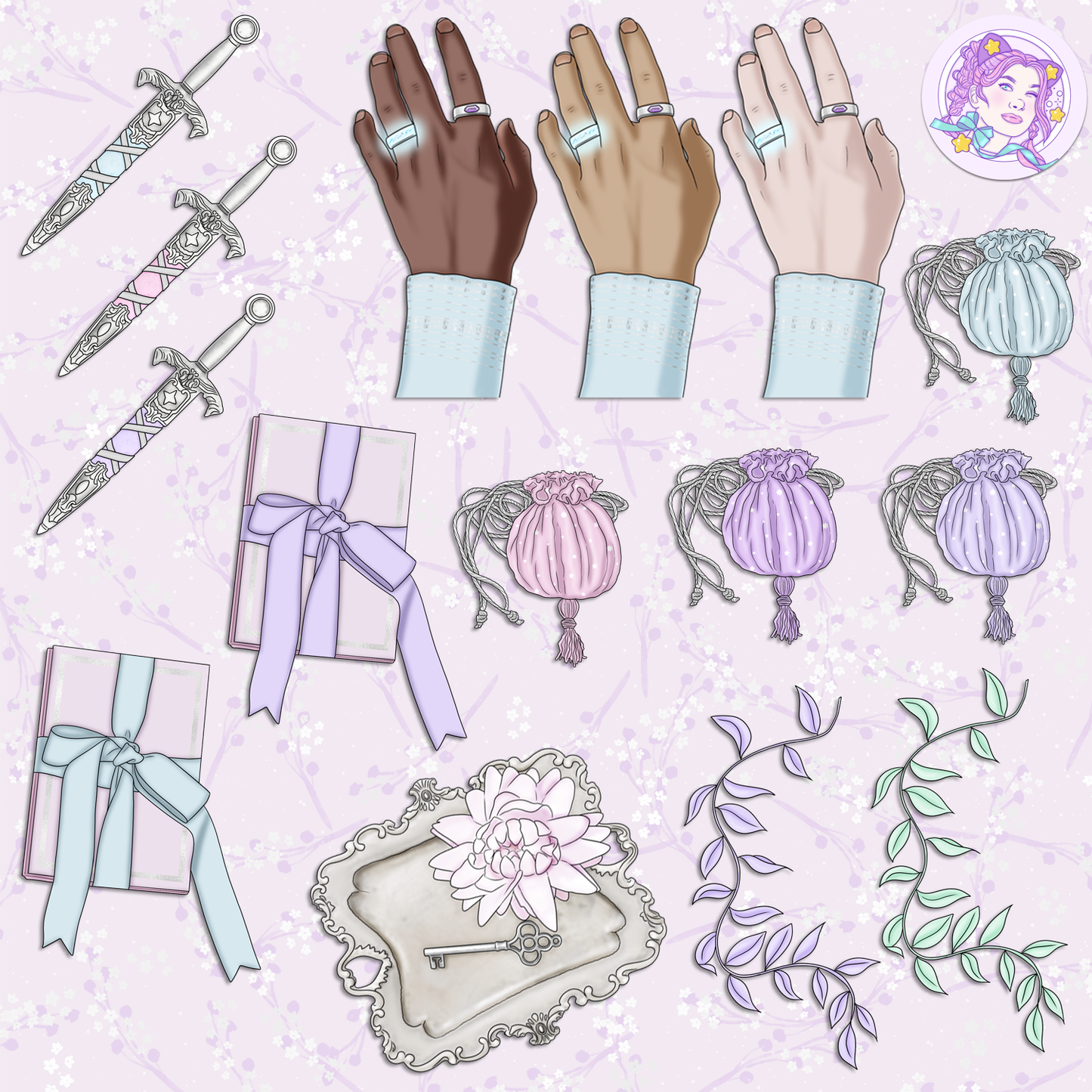 Lilac Woods // Clip Art