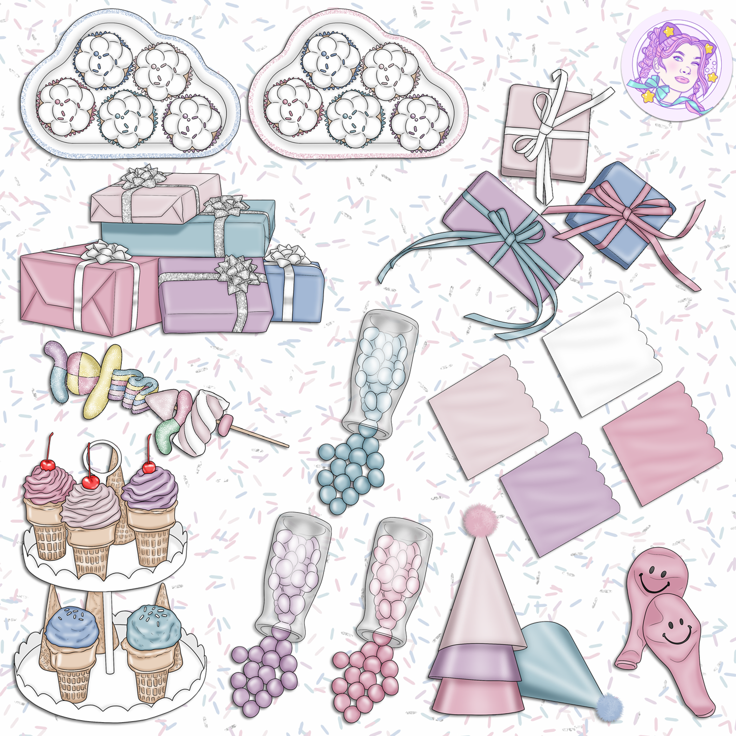 Hip Hip Hooray - Soft // Clip Art