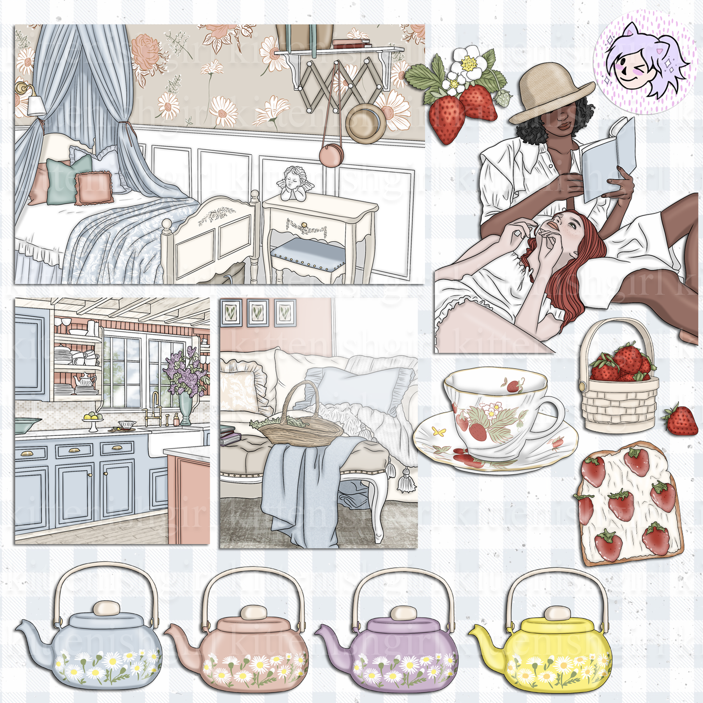 Romantic Verses // Clip Art