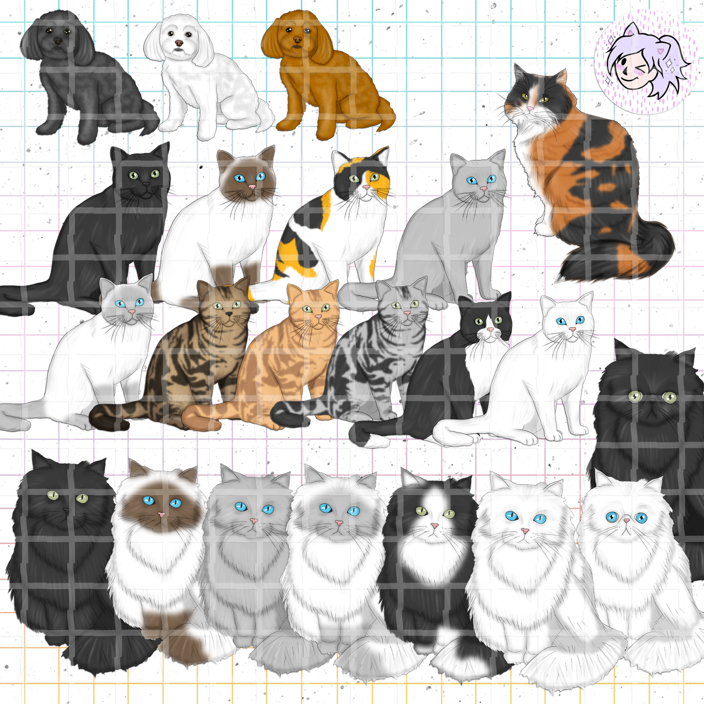 Cats & Dogs // Clip Art