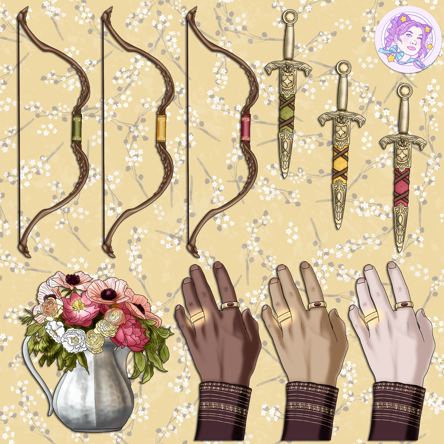 Golden Woods // Clip Art