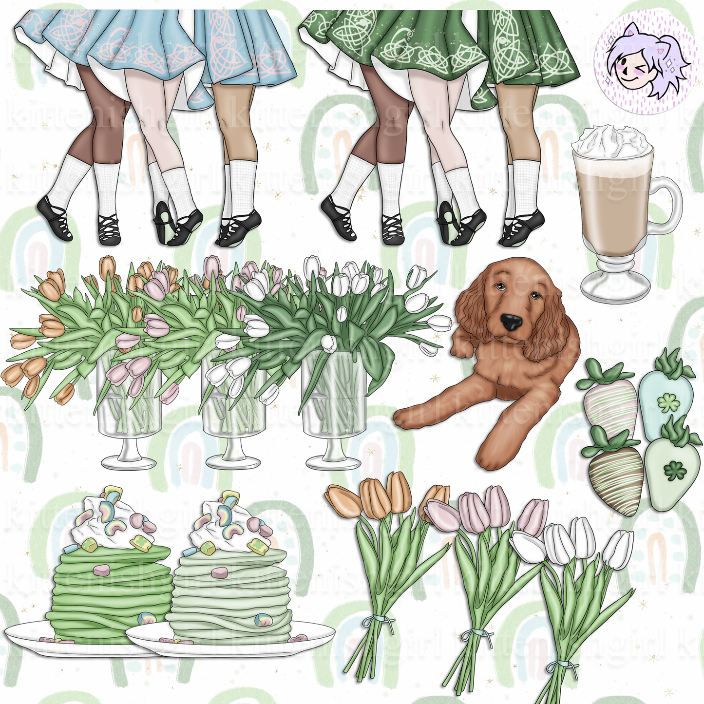 Lucky // Clip Art