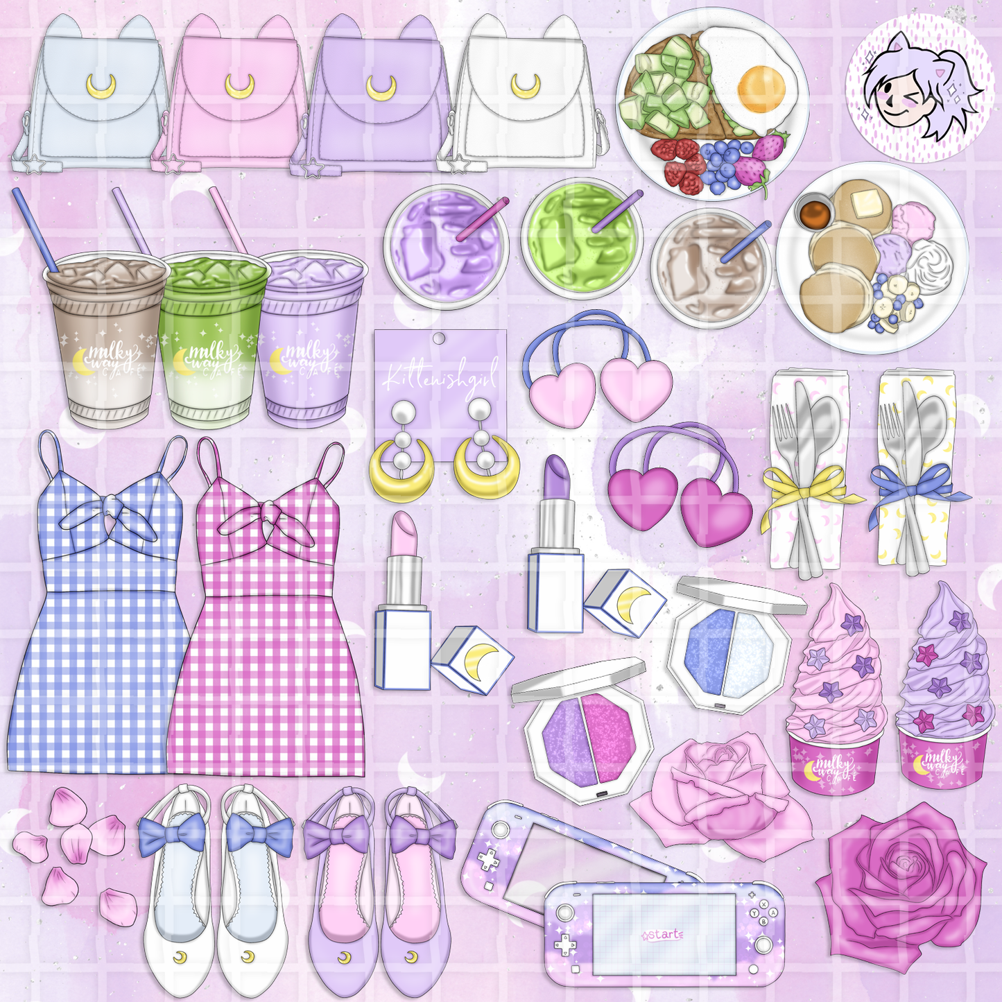 Milky Way Cafe // Clip Art
