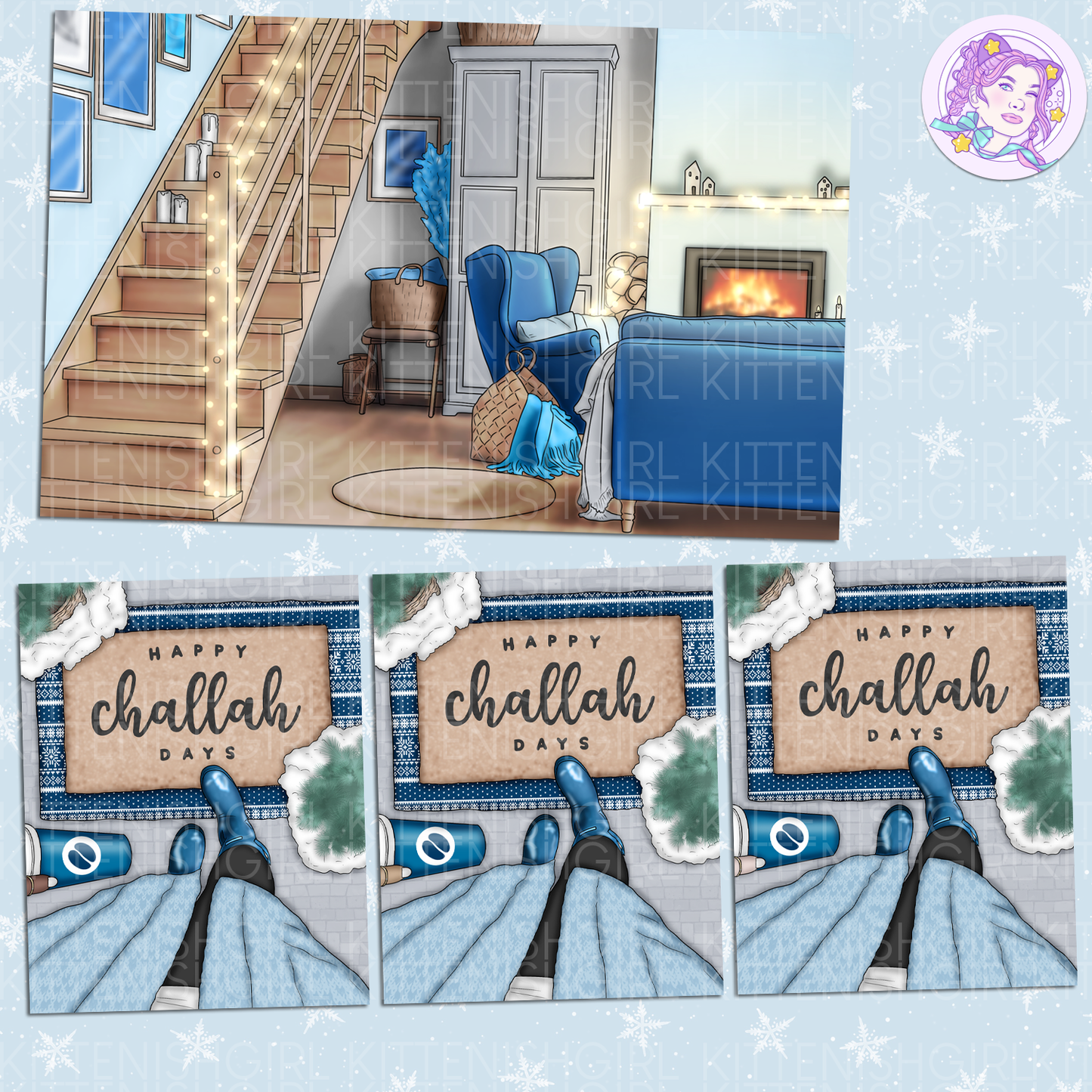 Hanukkah Honey // Clip Art