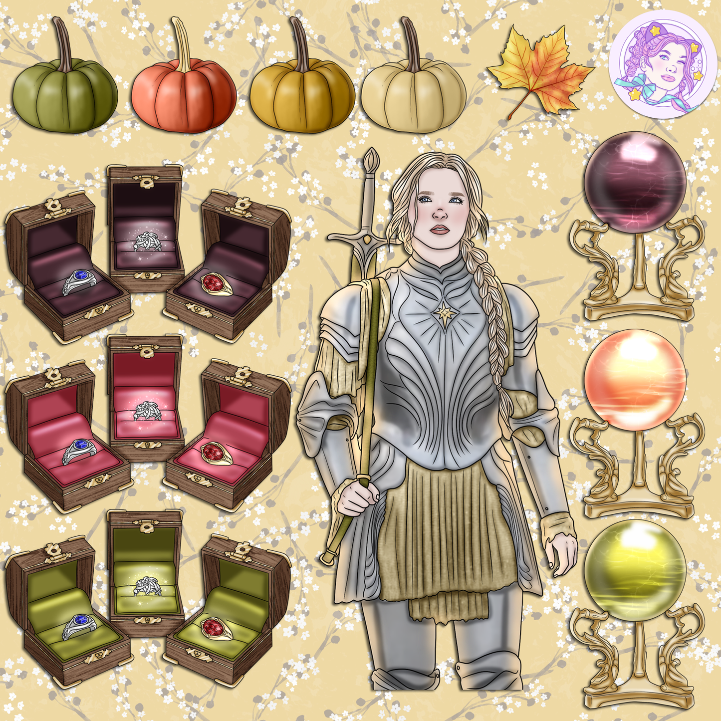 Golden Woods // Clip Art
