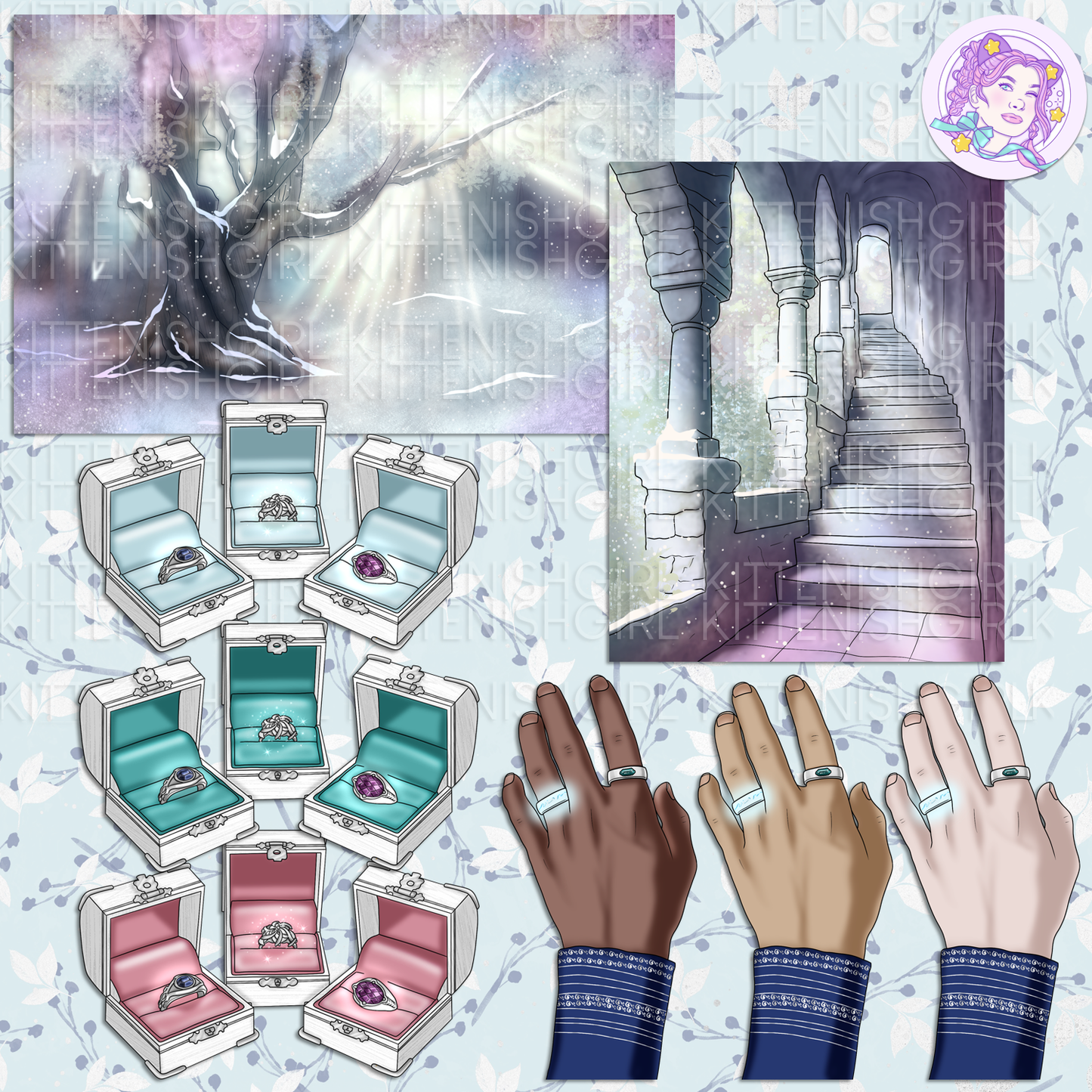 Frozen Woods // Clip Art