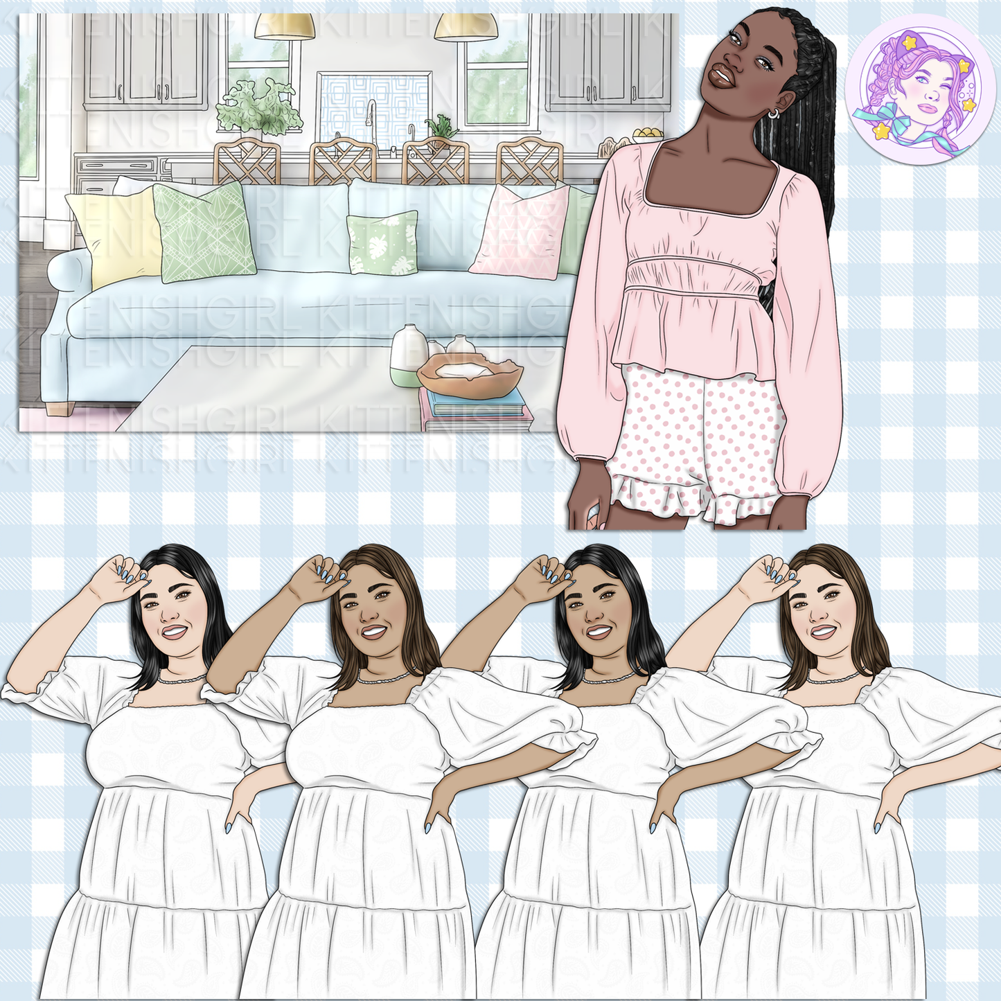 Sugar Bunny // Clip Art
