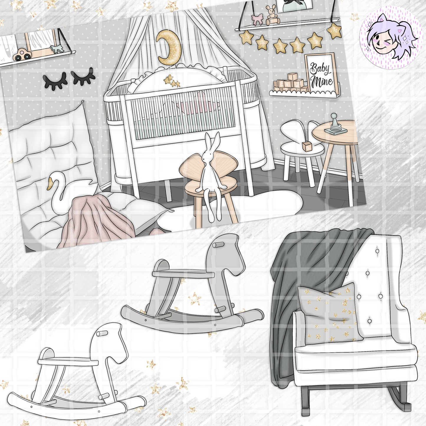 Baby Mine // Clip Art