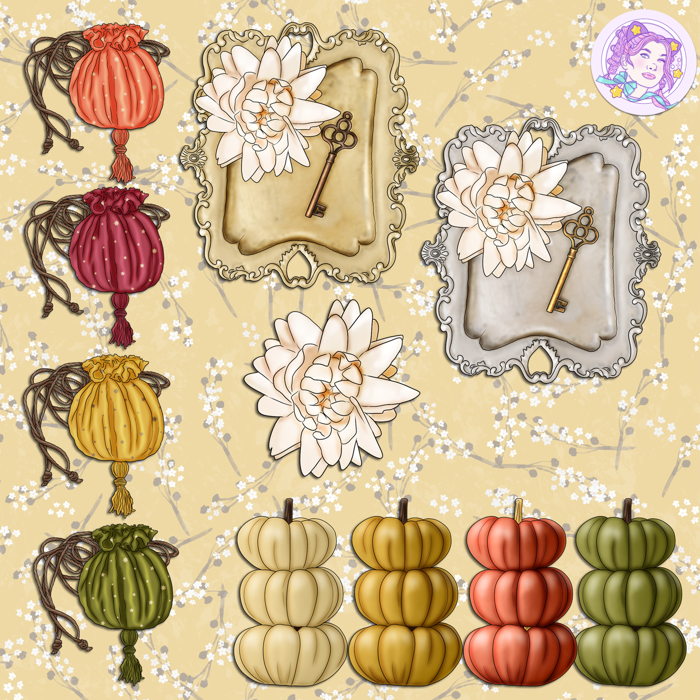 Golden Woods // Clip Art