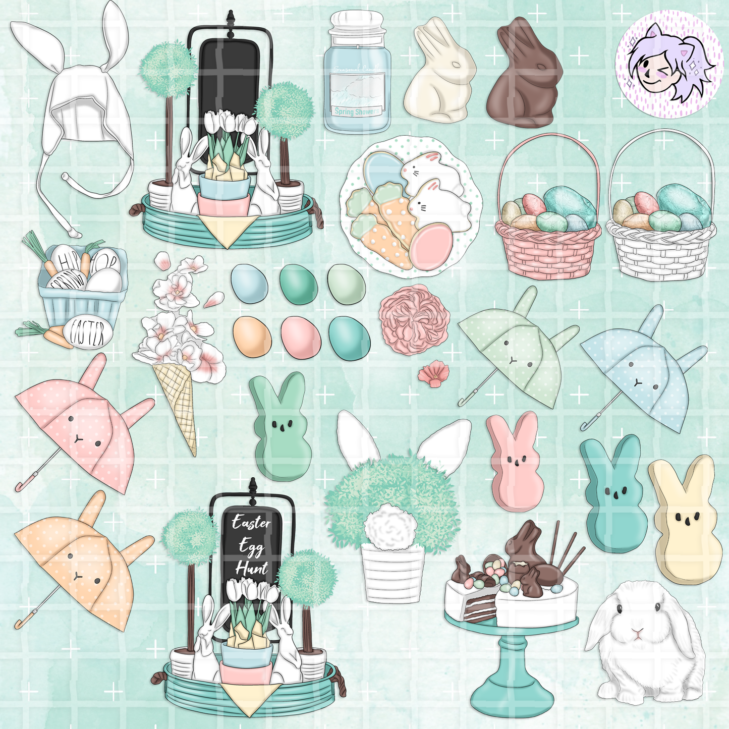 Egg Hunt // Clip Art