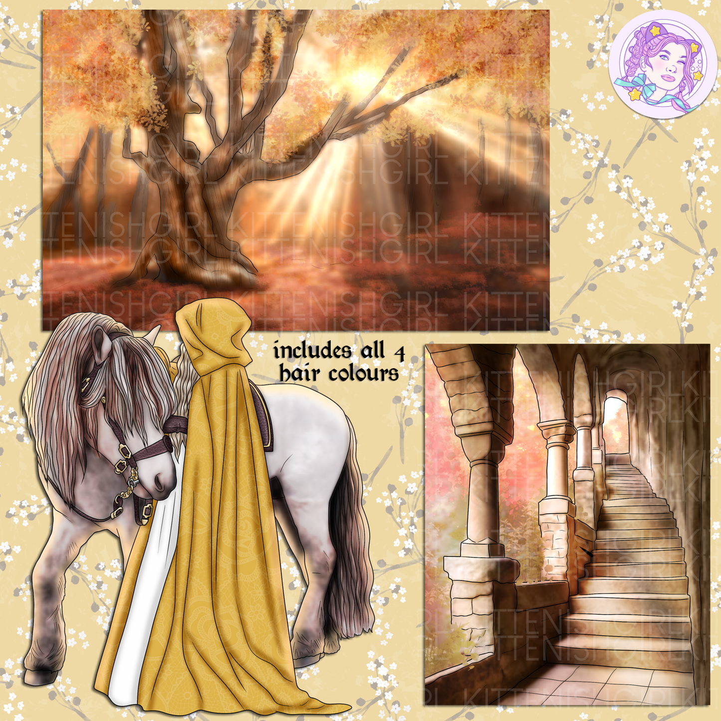 Golden Woods // Clip Art