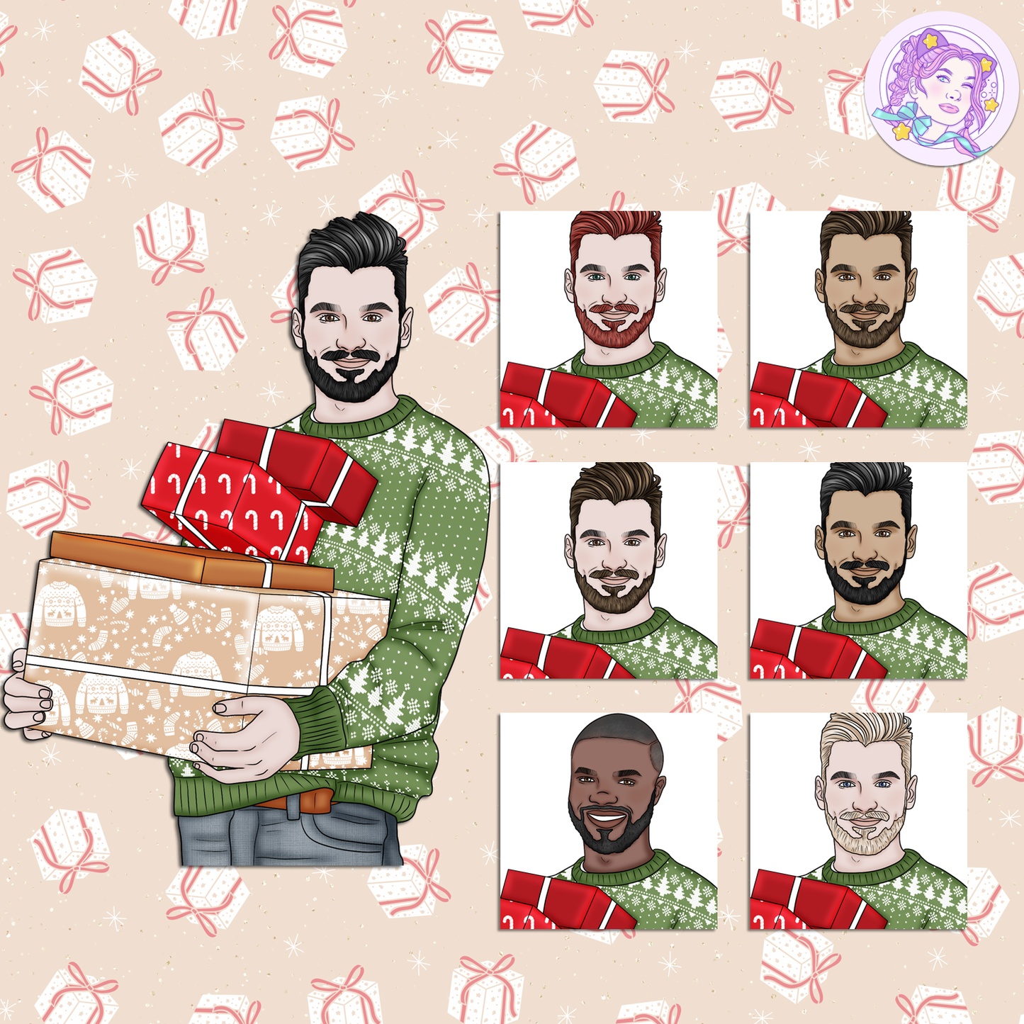 Holly Jolly // Clip Art