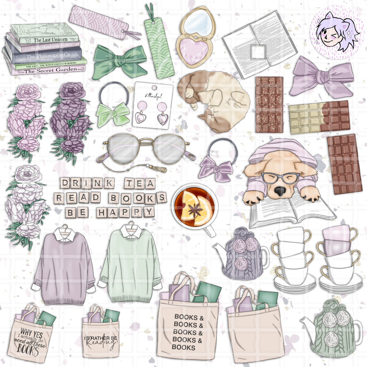 Book Nerd // Clip Art