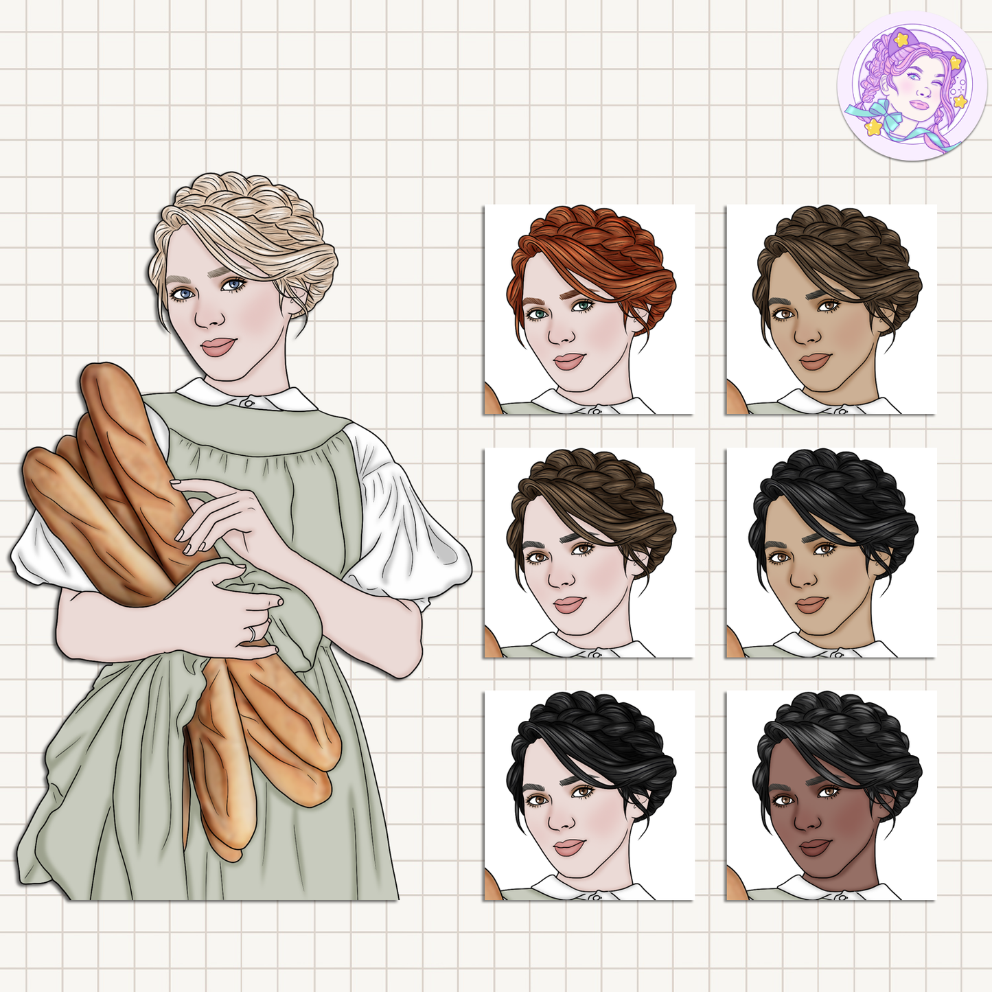 Teddy Bread // Clip Art