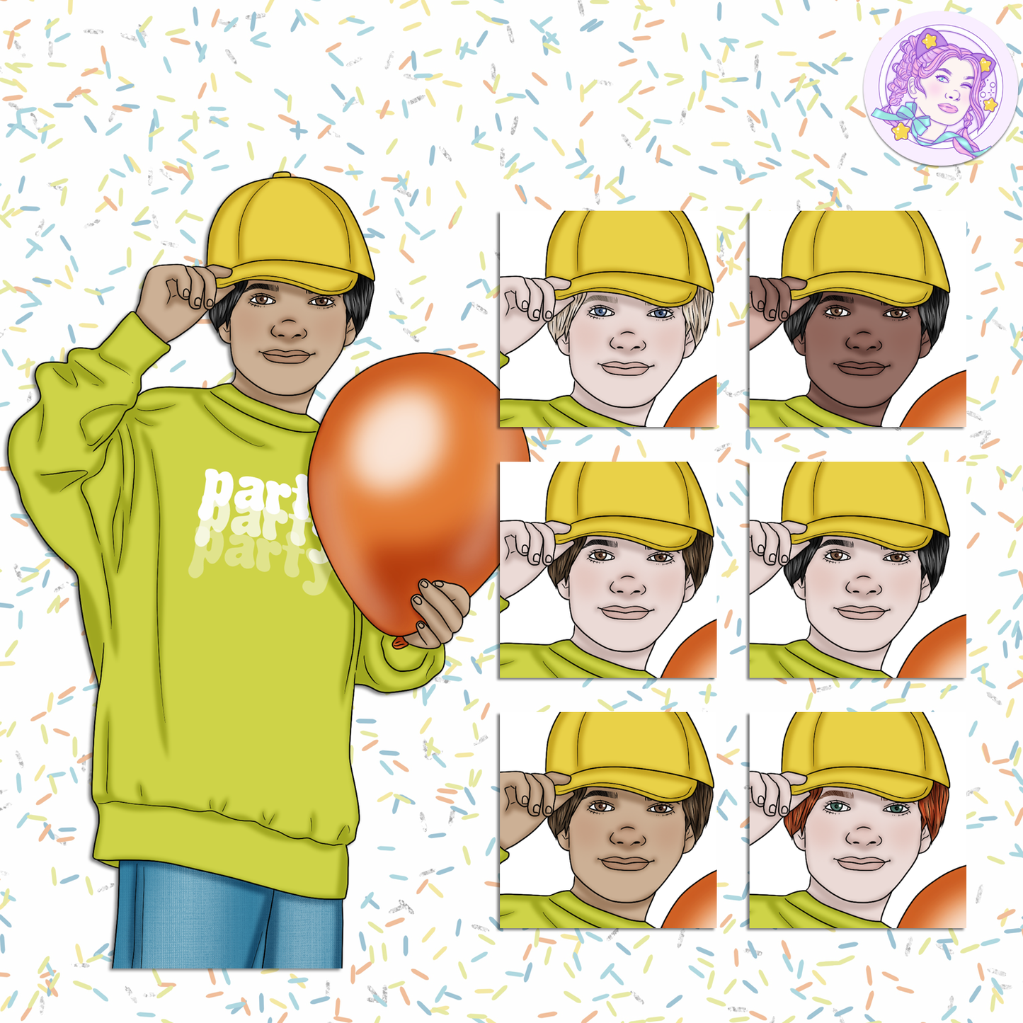 Hip Hip Hooray - Bright // Clip Art