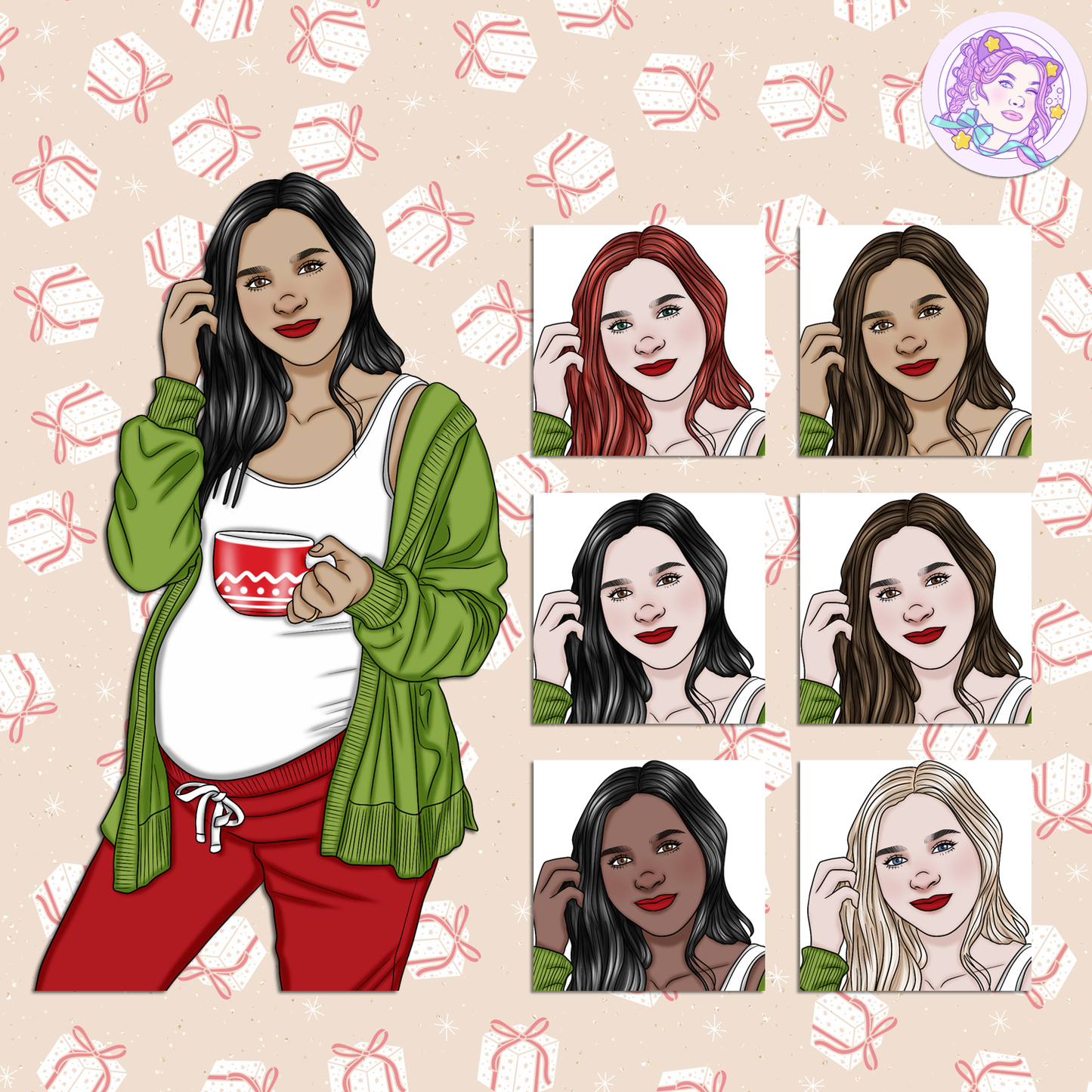 Holly Jolly // Clip Art