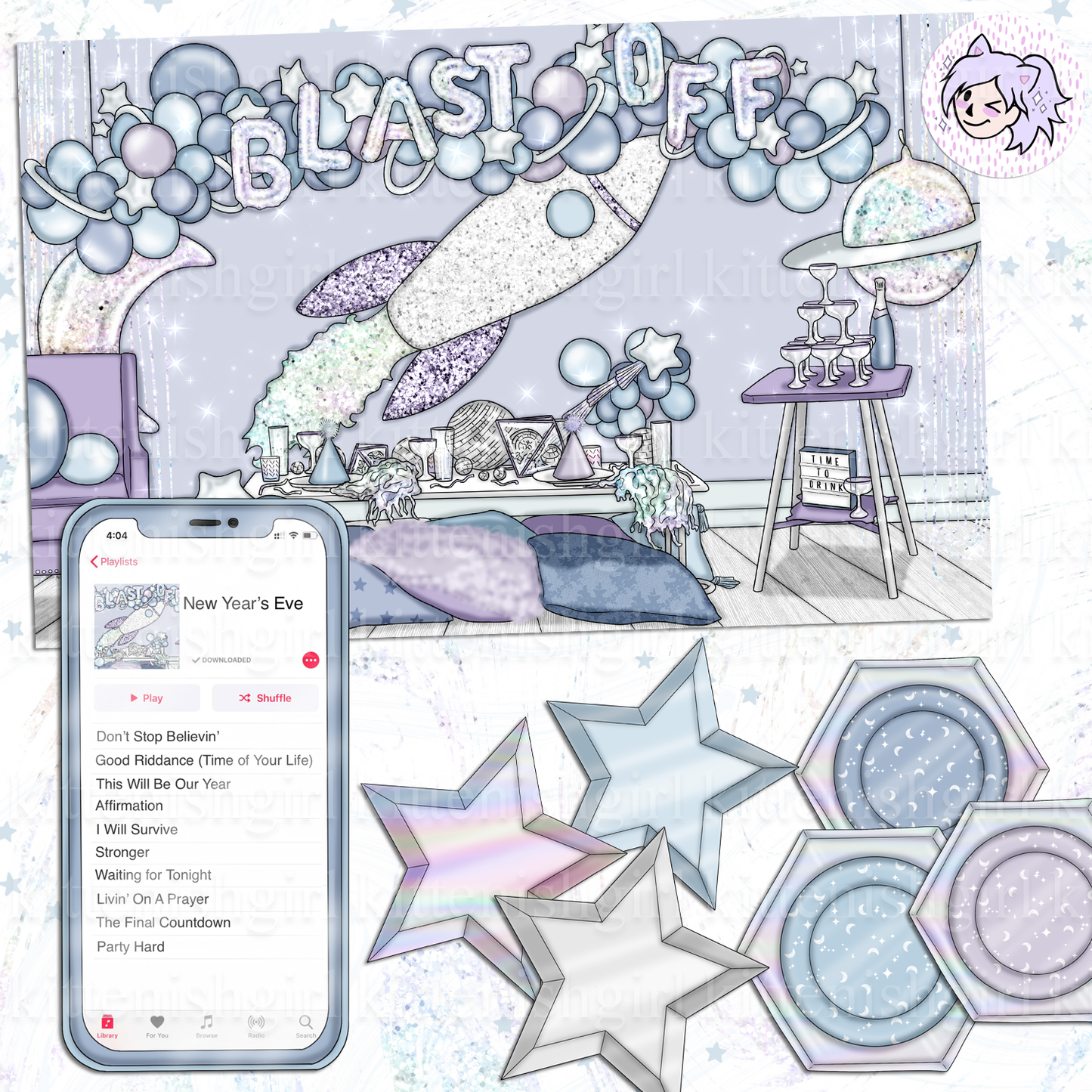Blast Off! // Clip Art