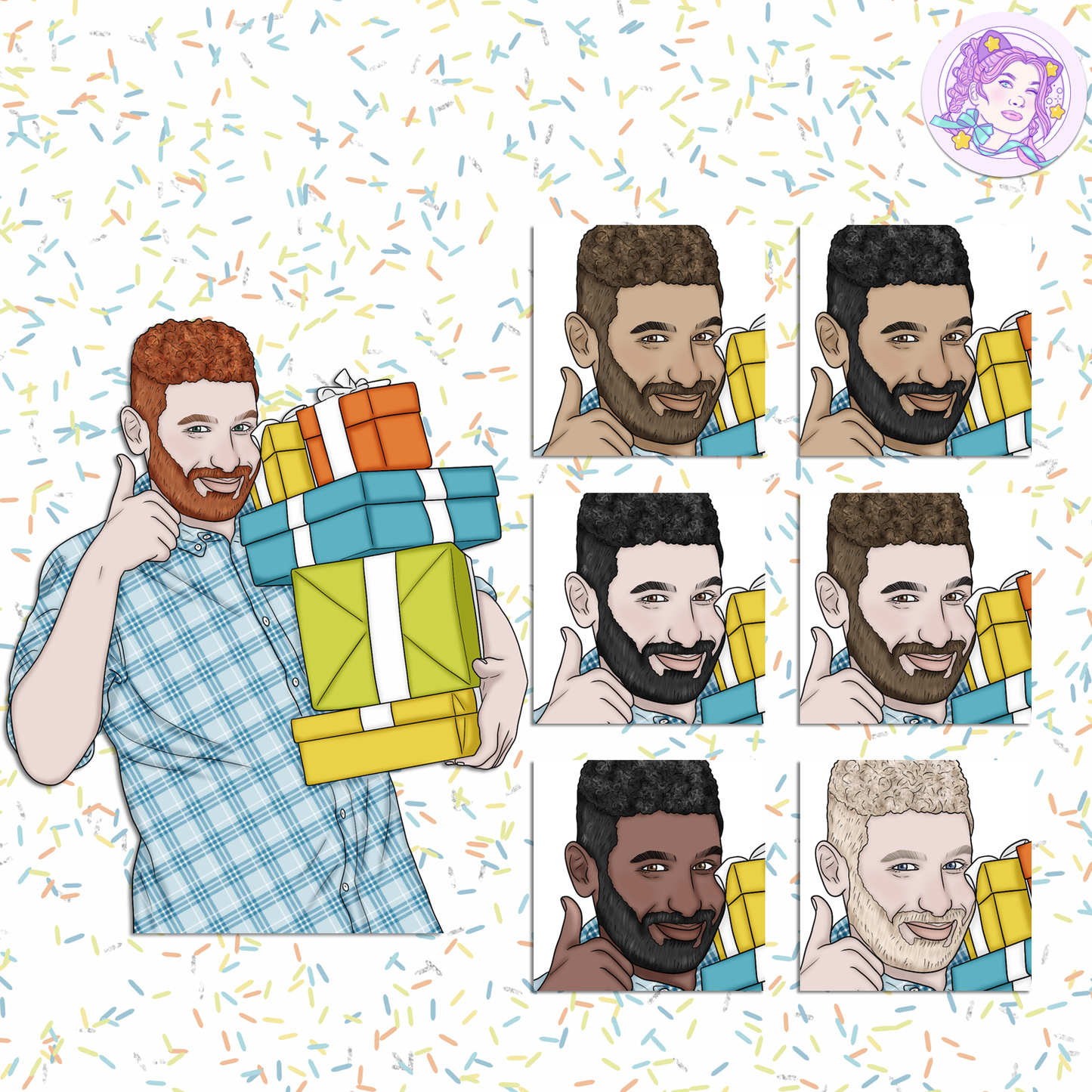 Hip Hip Hooray - Bright // Clip Art