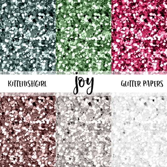 Joy // Glitter Digital Papers