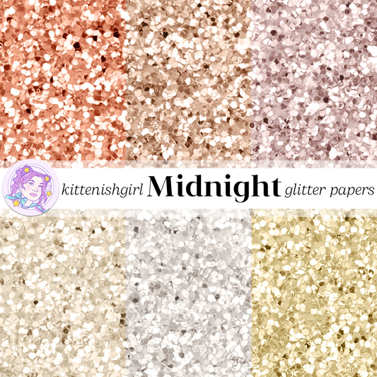 Midnight // Glitter Digital Papers