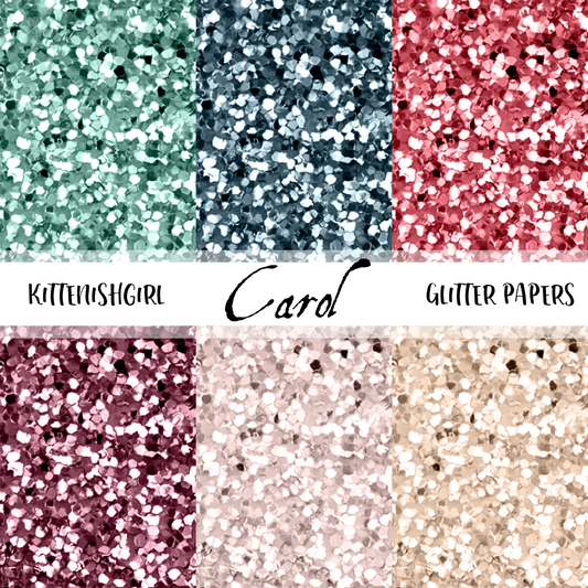 Carol // Glitter Digital Papers