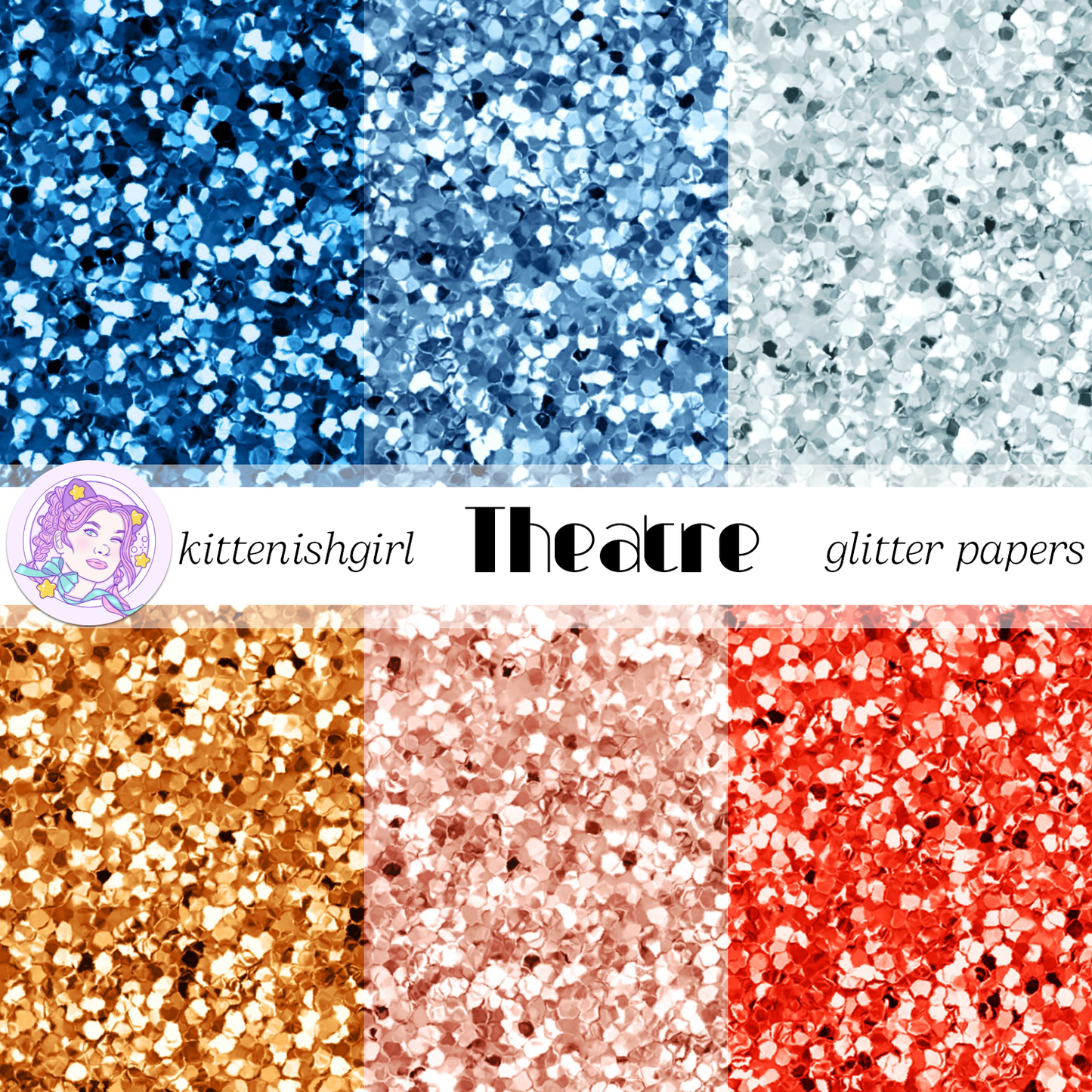 Theatre // Glitter Digital Papers