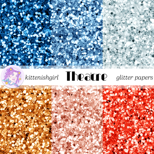 Theatre // Glitter Digital Papers
