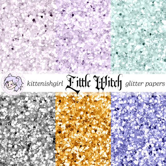 Little Witch // Glitter Digital Papers