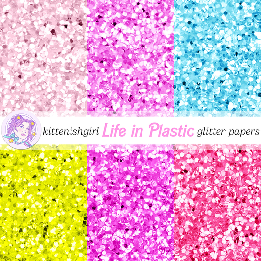 Life In Plastic // Glitter Digital Papers