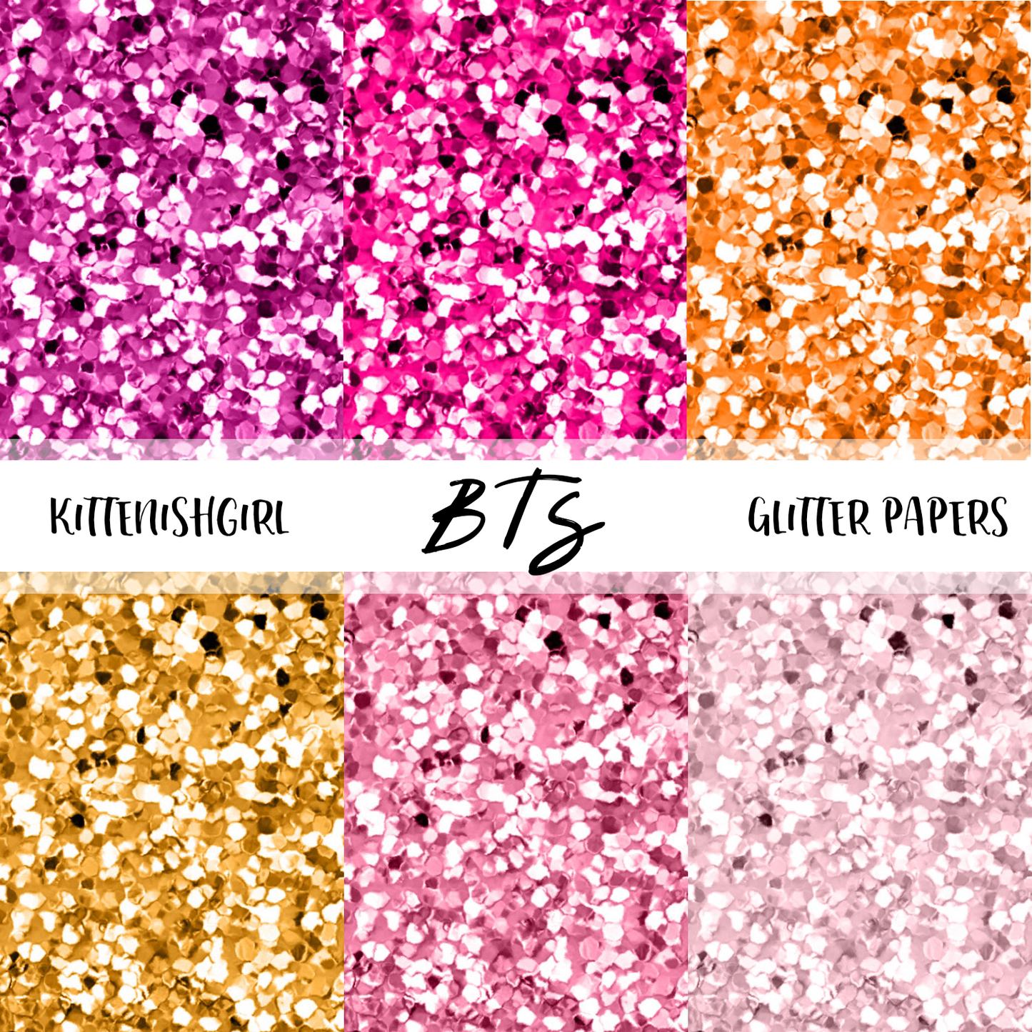 BTS // Glitter Digital Papers