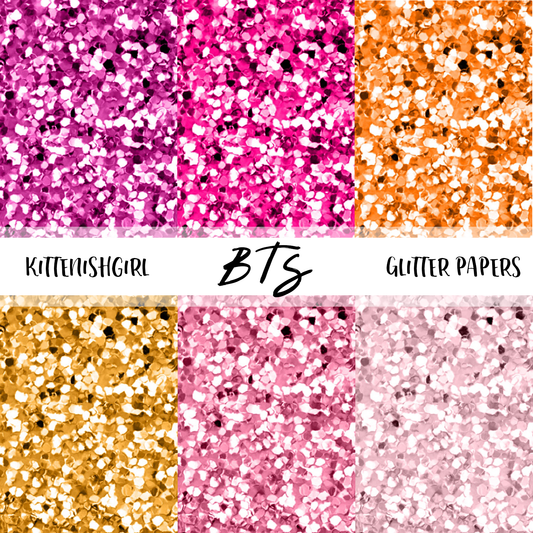 BTS // Glitter Digital Papers