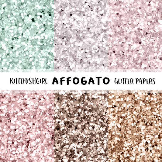 Affogato // Glitter Digital Papers