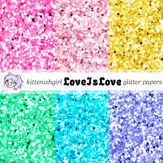 LoveIsLove // Glitter Digital Papers