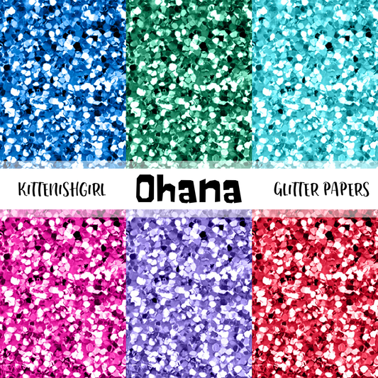 Ohana // Glitter Digital Papers
