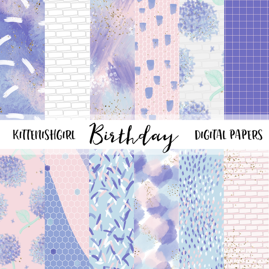 Birthday // Digital Papers