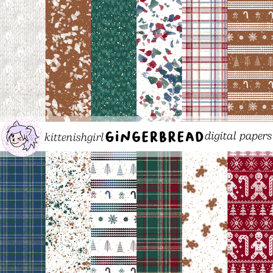 Gingerbread // Digital Papers