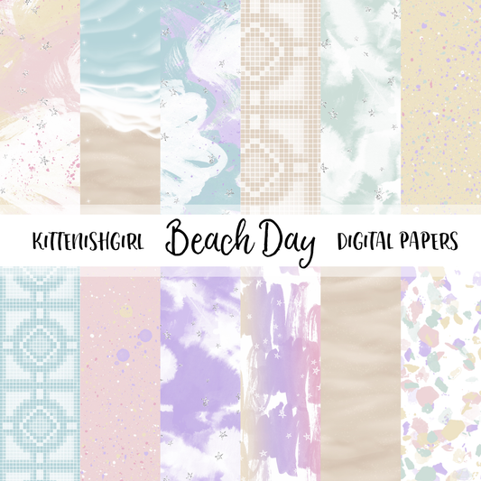 Beach Day // Digital Papers