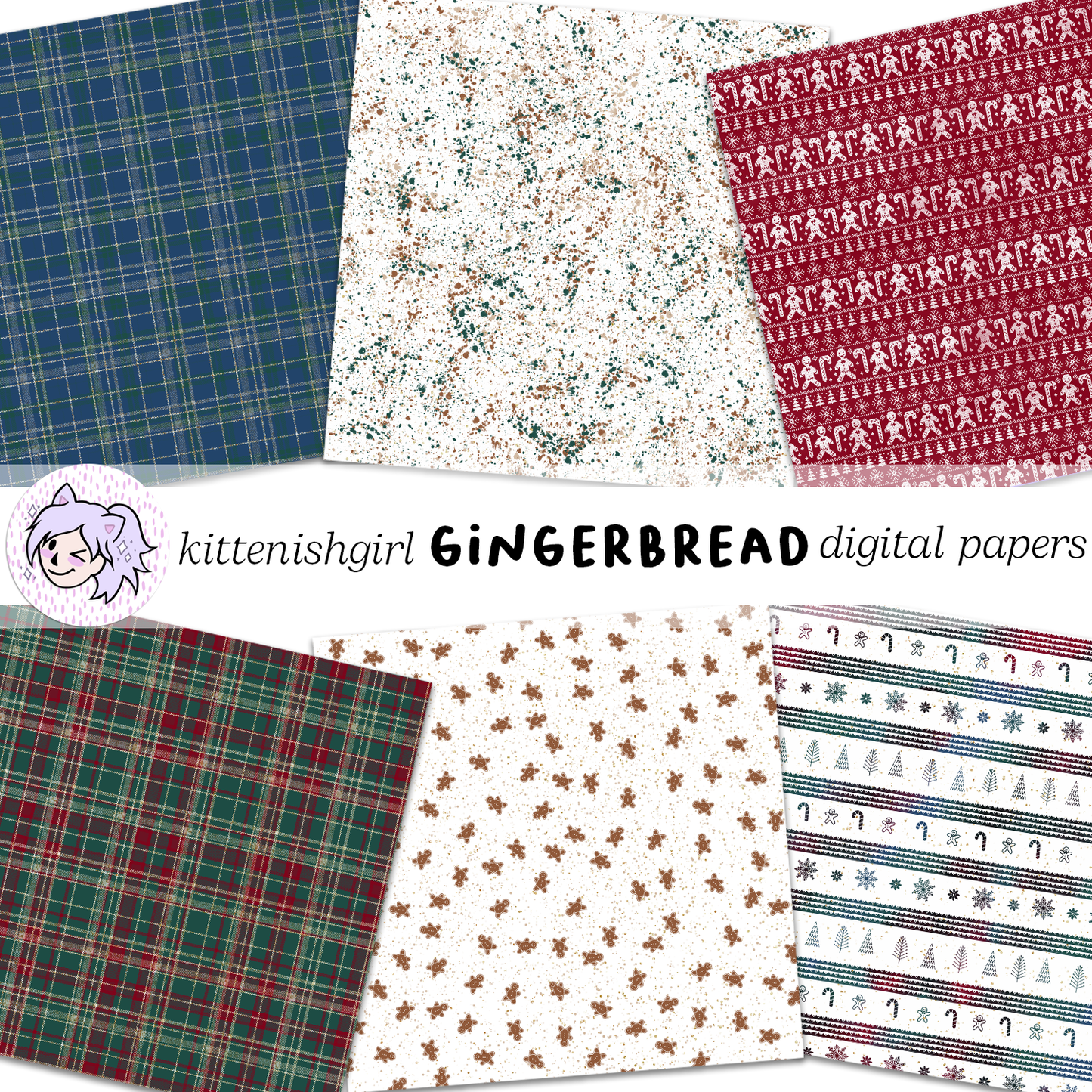 Gingerbread // Digital Papers