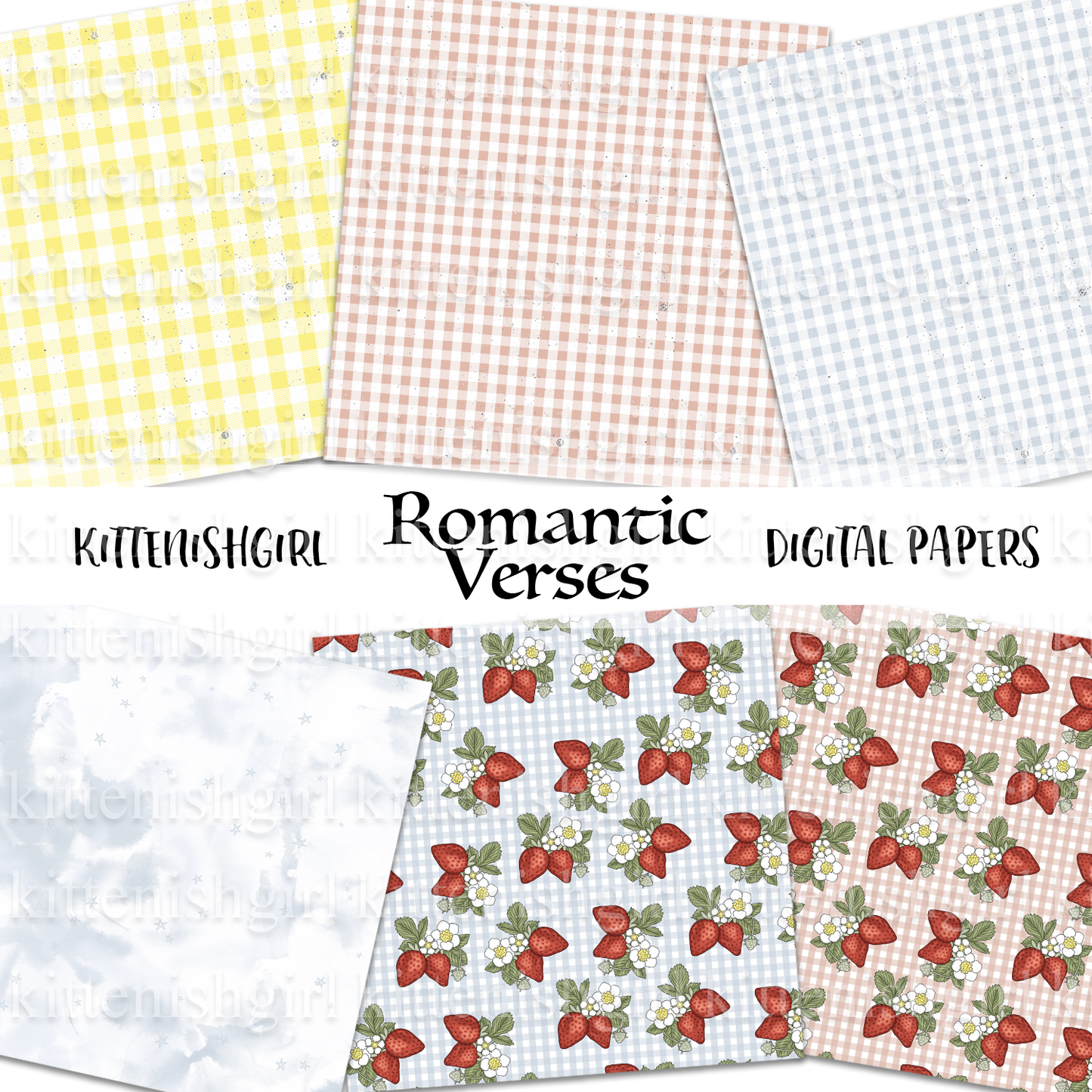 Romantic Verses // Digital Papers