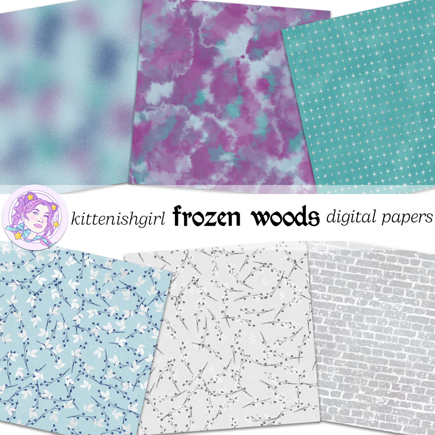 Frozen Woods // Digital Papers