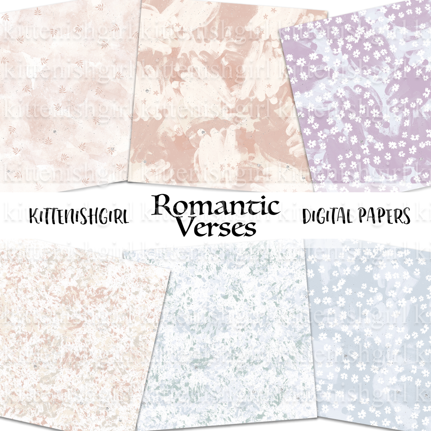 Romantic Verses // Digital Papers