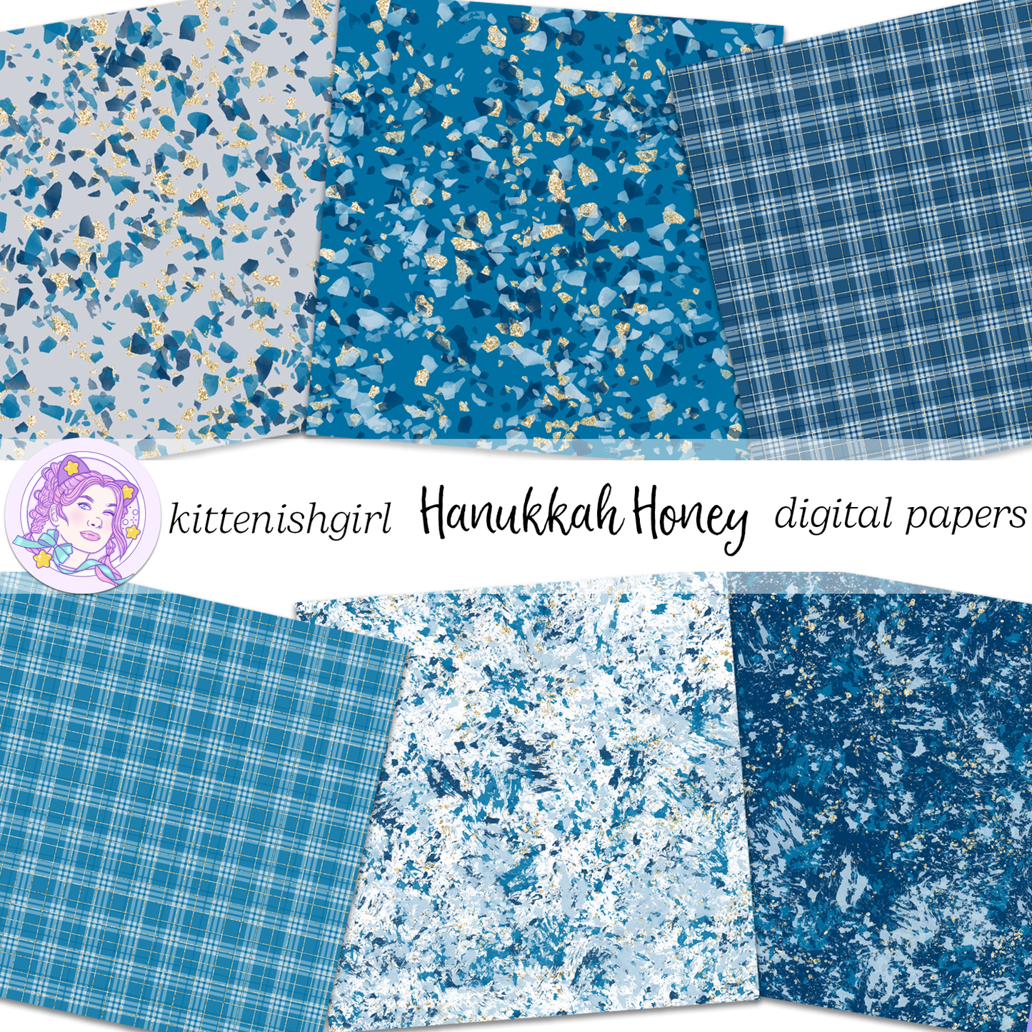 Hanukkah Honey // Digital Papers
