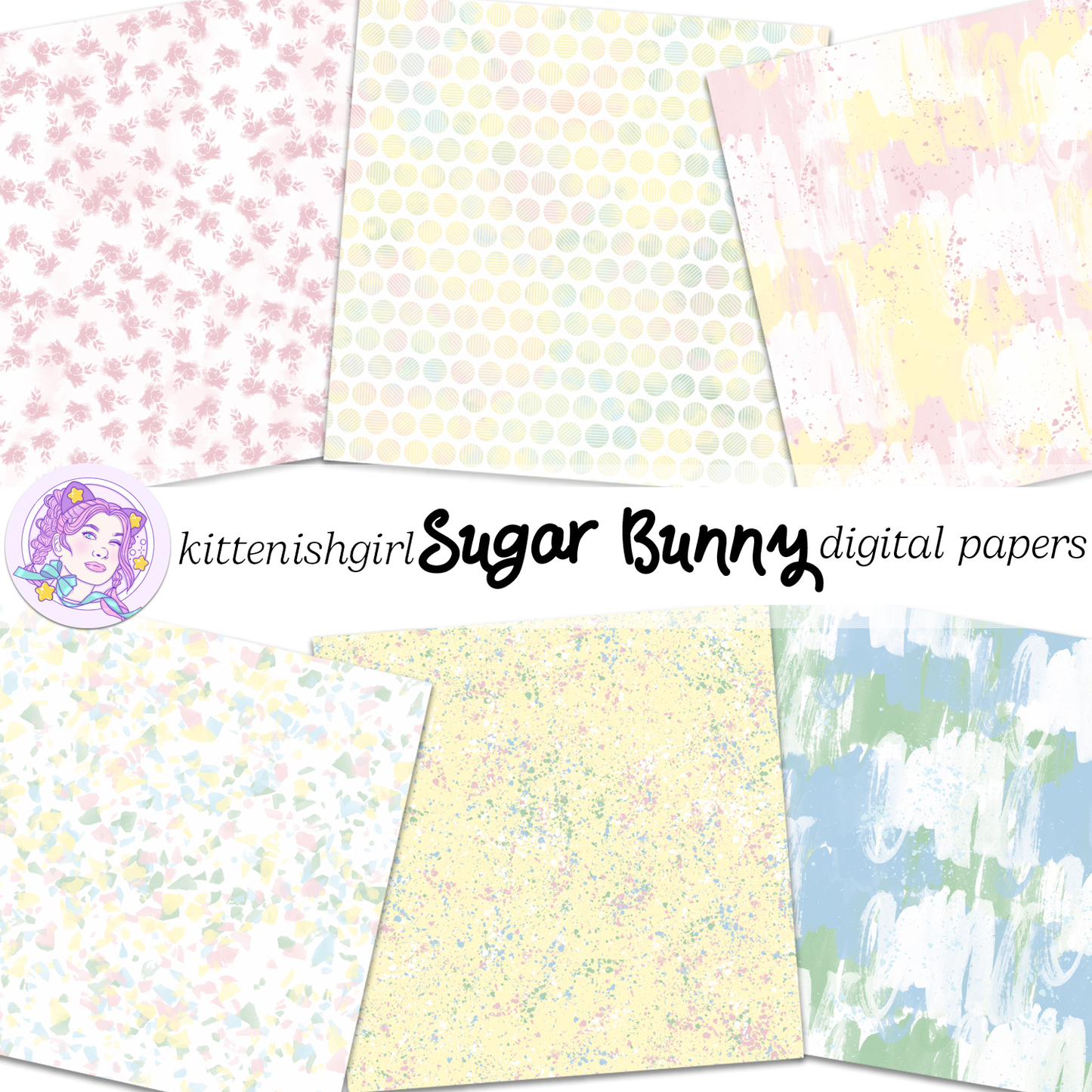 Sugar Bunny // Digital Papers